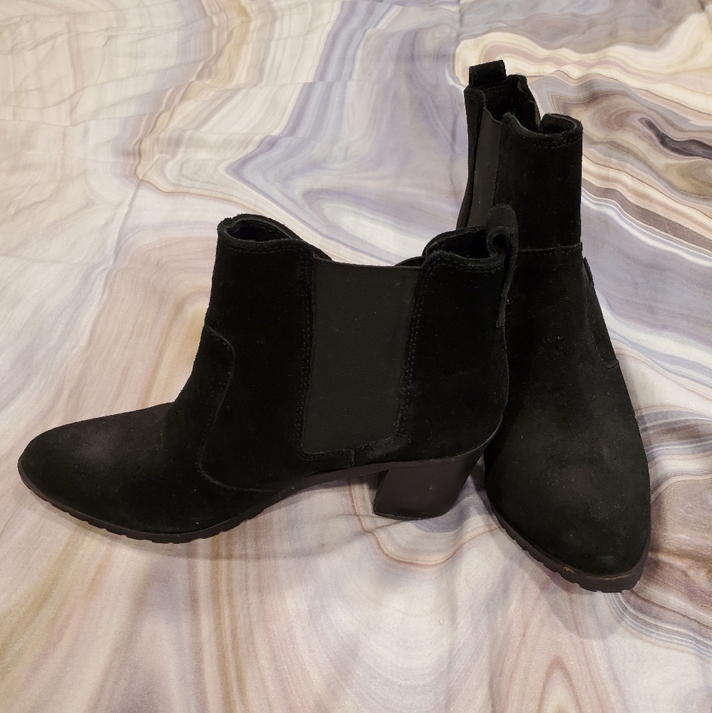 H&M Suede Black Booties